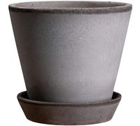 Bergs Potter - Julie Pot With Saucer Grey Ø12 cm - Grey