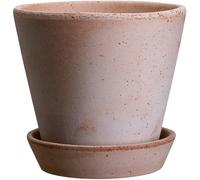Bergs Potter - Julie Pot With Saucer Pink Ø8 cm - Pink
