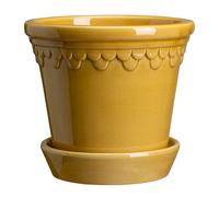 Bergs Potter Københavner flower pot glazed Ø12 cm yellow