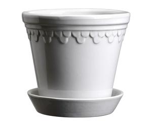 Bergs Potter Københavner flower pot glazed Ø14 cm Mineral white