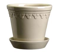 Bergs Potter Københavner flower pot glazed Ø18 cm Sand stone