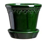 Bergs Potter Københavner flower pot glazed Ø21 cm green