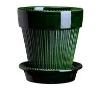 Bergs Potter Simona flower pot glazed Ø12 cm Green