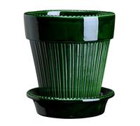 Bergs Potter Simona flower pot glazed Ø14 cm Green
