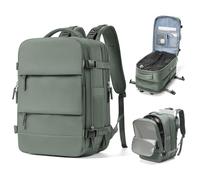 bergsalz Vacuum Backpack Travel Laptop Backpacks For Women Men Carry On Backpack With Vacuum Compression Bags Seal Packing Personal Item Travel Bag Vacpack Backpacks With Pump Olive Green