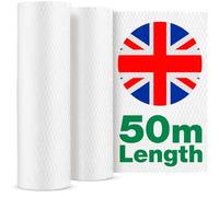 Bergvich Sustainable Honeycomb Packing Paper 50m x 30cm | Biodegradable Bubble Wrap Alternative | White