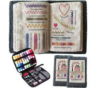 bergxperten embroom Embroidery Stitch Book，Essential Handbook for Beginners and Enthusiasts: Featuring 86 Stitch Tutorials, a DIY Embroidery Guide for Home and Travel，Complimentary Embroidery kit