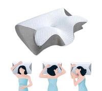 bergxperten Nucca Neck Pillow Original,Nucca Orthopaedic Neck Pillow | Ergonomic Contour Memory Foam Neck Support Pillow,Removable Washable Cover for Side Back Stomach Sleepers