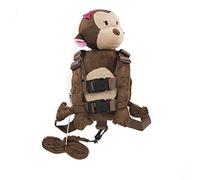 Berhapy 2 in 1 Monkey Toddler Safety Harness Backpack Children's Walking Leash Strap, Orangutan, 30*17cm, Berhapy Backpack Children