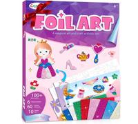 Beria Gifts for 3+ Year Old Girls Kids: Foil Art Craft Kits for Kid Toddlers Toys for Age 4 5 6 7 8 9 Children Birthday Christmas Presents Princess Foil Stickers Set Travel Toy School Party Games