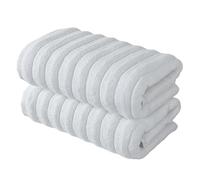 BERIBO Cloud Turkish Towel Set 100% Cotton 620gsm (Alpine White, 2 Hand Towels)