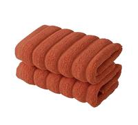BERIBO Cloud Turkish Towel Set 100% Cotton 620gsm (Burnt Terracotta, 2 Face Flannels)