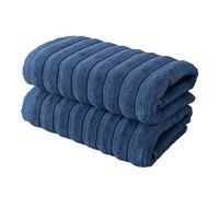 BERIBO Cloud Turkish Towel Set 100% Cotton 620gsm (Deep Navy, 2 Hand Towels)