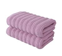 BERIBO Cloud Turkish Towel Set 100% Cotton 620gsm (Lavender Fog, 2 Hand Towels)