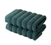 BERIBO Cloud Turkish Towel Set 100% Cotton 620gsm (Mallard Green, 2 Face Flannels)