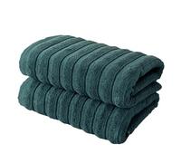BERIBO Cloud Turkish Towel Set 100% Cotton 620gsm (Mallard Green, 2 Hand Towels)
