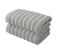 BERIBO Cloud Turkish Towel Set 100% Cotton 620gsm (Misty Dove, 2 Hand Towels)