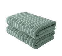 BERIBO Cloud Turkish Towel Set 100% Cotton 620gsm (Sea Foam, 2 Bath Towels)