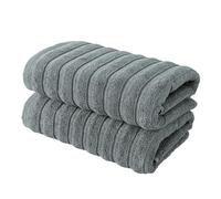 BERIBO Cloud Turkish Towel Set 100% Cotton 620gsm (Slate Grey, 2 Hand Towels)