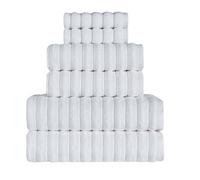 BERIBO Cloud Turkish Towels 100% Cotton - Set of 6-620gsm (Alpine White)