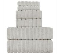 BERIBO Turkish Towel Set 100% Cotton (Cloud) 6 Pieces, 620gsm (Sahara)