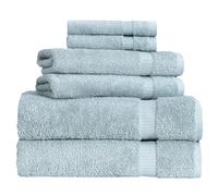 BERIBO Turkish Towel Set 100% Cotton (Comfort) 6 Pieces, 620gsm (Sea Foam)