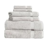 BERIBO Turkish Towel Set 100% Cotton (Comfort) 6 Pieces, 620gsm (Taupe)