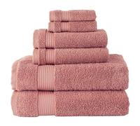BERIBO Turkish Towel Set 100% Cotton (Serenity) 6 Pieces, 620gsm (Canyon Clay)