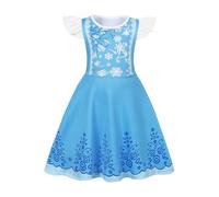 Berich Blue Costume Kids Halloween Party Outfits Child Role Play Cosplay Clothing World Book Day Costumes for Girls Princess Dress Up Snow Queen Dress Up for Girls 2-3 Years(Blue,110)