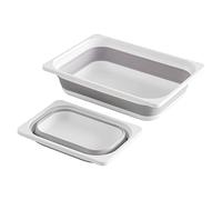 Beright 2 Pack Sorage Bins,Collapsible Wash Basin Folding Dish Tub Sink,Space Saving for Dishing, Fruit, and Camping, Hiking and Home,2 in 1Set