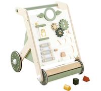 Beright Wooden Baby Walker with Roller Upgraded, Push and Pull Learning Activity Walker, Multi-Functional Kids’ Activity Toys, Develops Motor Skills & Stimulates Creativity, Green