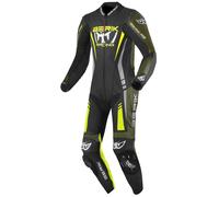 Berik Absolute GP One Piece Motorcycle Leather Suit, black-green-yellow, size 52 for Men
