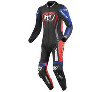 Berik Absolute GP One Piece Motorcycle Leather Suit, black/red/blue, size 58