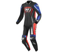 Berik Absolute GP One Piece Motorcycle Leather Suit, black-red-blue, size 58 for Men
