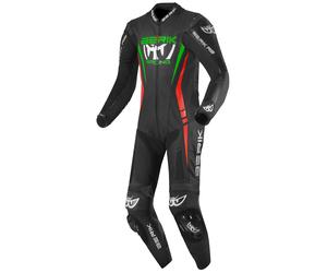 Berik Absolute GP One Piece Motorcycle Leather Suit, black-red-green, size 50 for Men