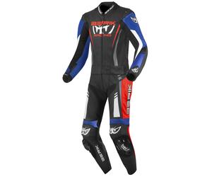 Berik Absolute GP2 Two Piece Motorcycle Leather Suit, black/blue/white/red, size 48