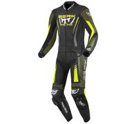 Berik Absolute GP2 Two Piece Motorcycle Leather Suit, black/green/neon yellow, size 56
