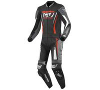 Berik Absolute GP2 Two Piece Motorcycle Leather Suit, black/grey/red, size 54