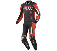 Berik Absolute GP2 Two Piece Motorcycle Leather Suit, black/neon red/white, size 48