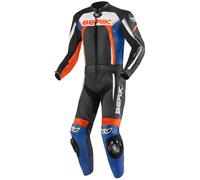 Berik Ascari Pro Two Piece Motorcycle Leather Suit, black-white-red-blue, size 50 for Men