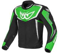 Berik Bad Eye Waterproof Motorcycle Textile Jacket, black/white/green, size 50
