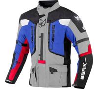 Berik Dakota waterproof 3in1 Motorcycle Textile Jacket, black-grey-red-blue, size 52 for Men