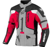Berik Dakota waterproof 3in1 Motorcycle Textile Jacket, black/grey/red, size 48