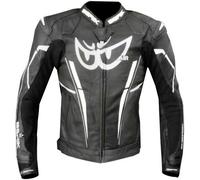 Berik Fufur Ladies Motorcycle Leather Jacket, black-white, size 38 for Women