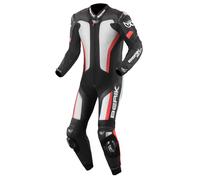 Berik Losail One Piece Motorcycle Leather Suit, black-white-red, size 58 for Men