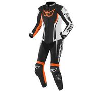 Berik Monza Ladies One Piece Motorcycle Leather Suit, black/white/orange, size 42