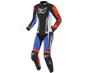 Berik Monza Ladies One Piece Motorcycle Leather Suit, black-white-red-blue, size 46 for Women