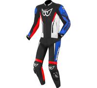 Berik Monza Two Piece Motorcycle Leather Suit, black-white-red-blue, size 56 for Men