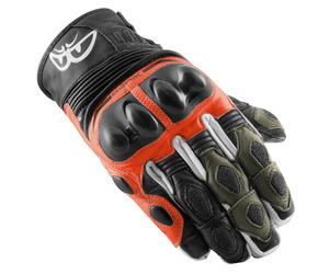 Berik Nador Motocycle Gloves, black/neon red/green, size 3XL