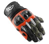Berik Nador Motocycle Gloves, black/neon red/green, size L
